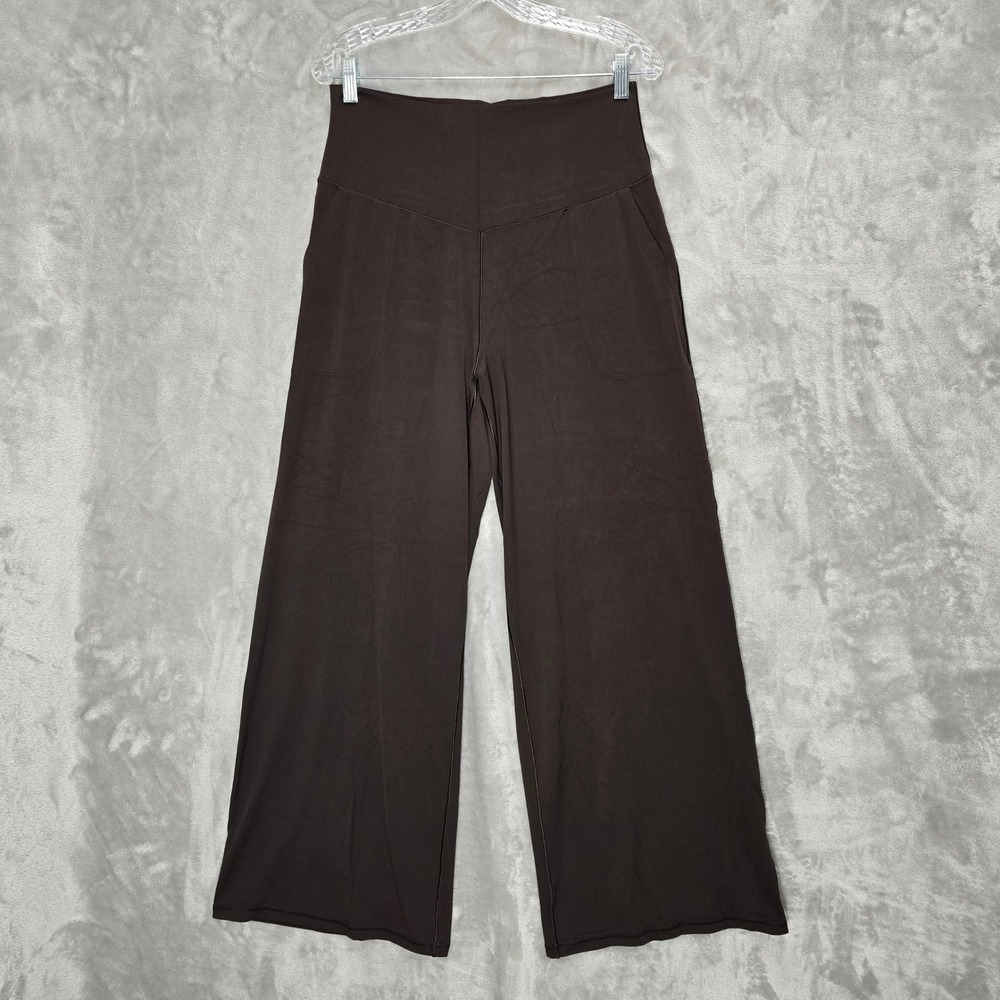 Offline Aerie Real Me Xtra Trouser Women XL Brown High Rise Wide Leg Pants Yoga